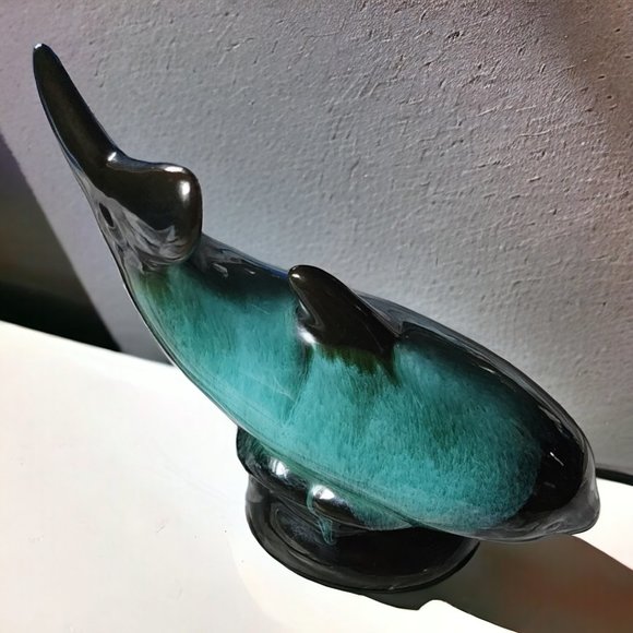 BLUE MOUNTAIN POTTERY Hand Glazed Ceramic Orca Whale - Picture 5 of 8